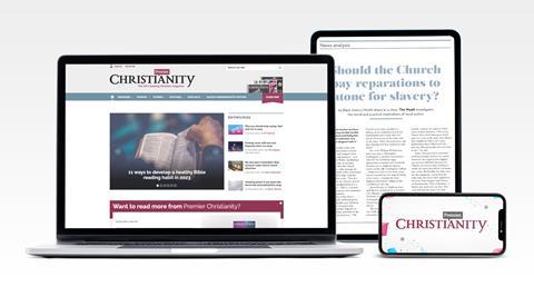 Christianity website, tablet and phone